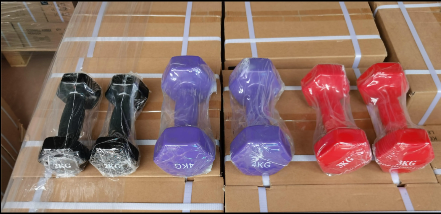 Gym Fitness Training Exercise Vinyl Coated Dipping Dumbbell ONE PIECE. AEROBICS NEOPRENE COATED BONE DUMBELL ONE PIECE -Perfect For Home/oOfice/Gym Workout -RANDOM. For Set Buy Two