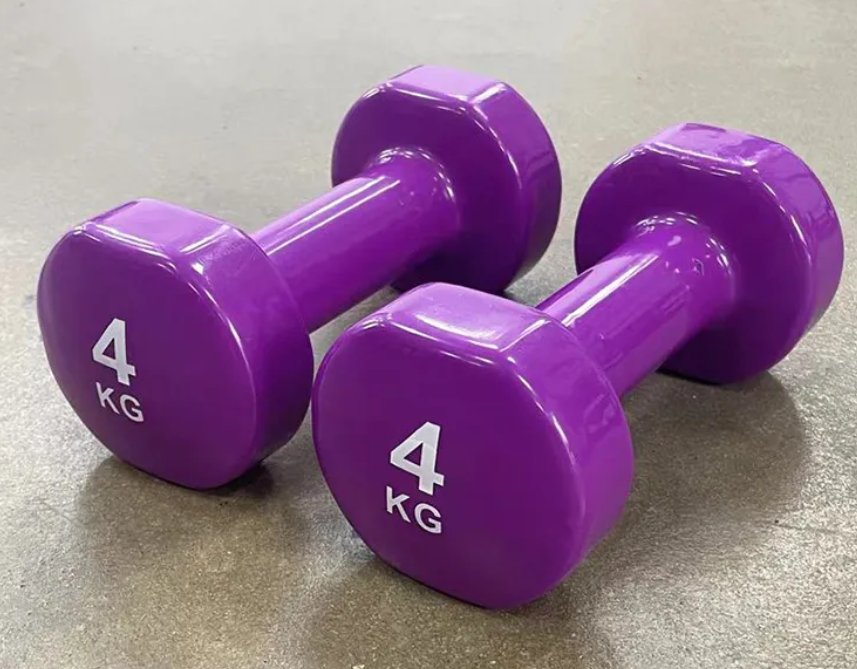 Gym Fitness Training Exercise Vinyl Coated Dipping Dumbbell ONE PIECE. AEROBICS NEOPRENE COATED BONE DUMBELL ONE PIECE -Perfect For Home/oOfice/Gym Workout -RANDOM. For Set Buy Two