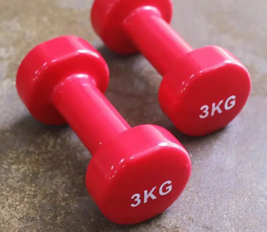 Gym Fitness Training Exercise Vinyl Coated Dipping Dumbbell ONE PIECE. AEROBICS NEOPRENE COATED BONE DUMBELL ONE PIECE -Perfect For Home/oOfice/Gym Workout -RANDOM. For Set Buy Two
