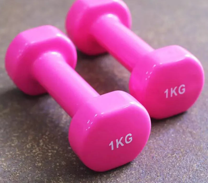 Gym Fitness Training Exercise Vinyl Coated Dipping Dumbbell ONE PIECE. AEROBICS NEOPRENE COATED BONE DUMBELL ONE PIECE -Perfect For Home/oOfice/Gym Workout -RANDOM. For Set Buy Two