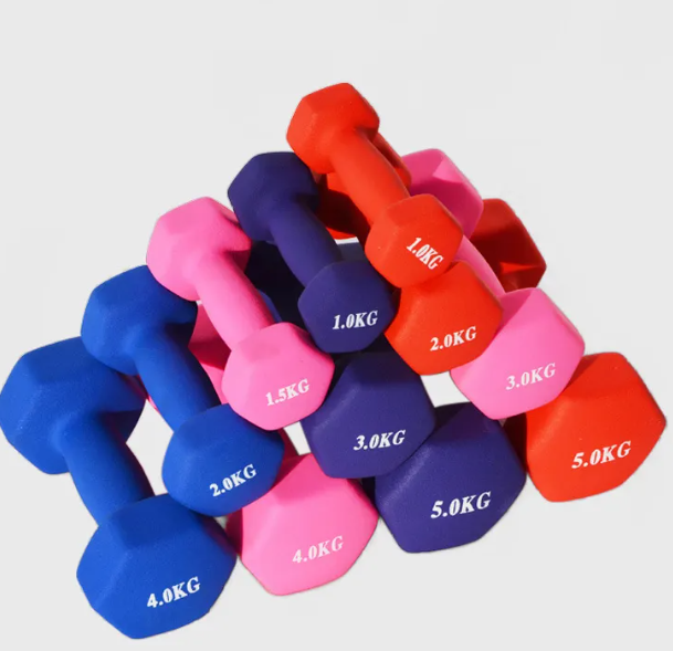Gym Fitness Training Exercise Vinyl Coated Dipping Dumbbell ONE PIECE. AEROBICS NEOPRENE COATED BONE DUMBELL ONE PIECE -Perfect For Home/oOfice/Gym Workout -RANDOM. For Set Buy Two