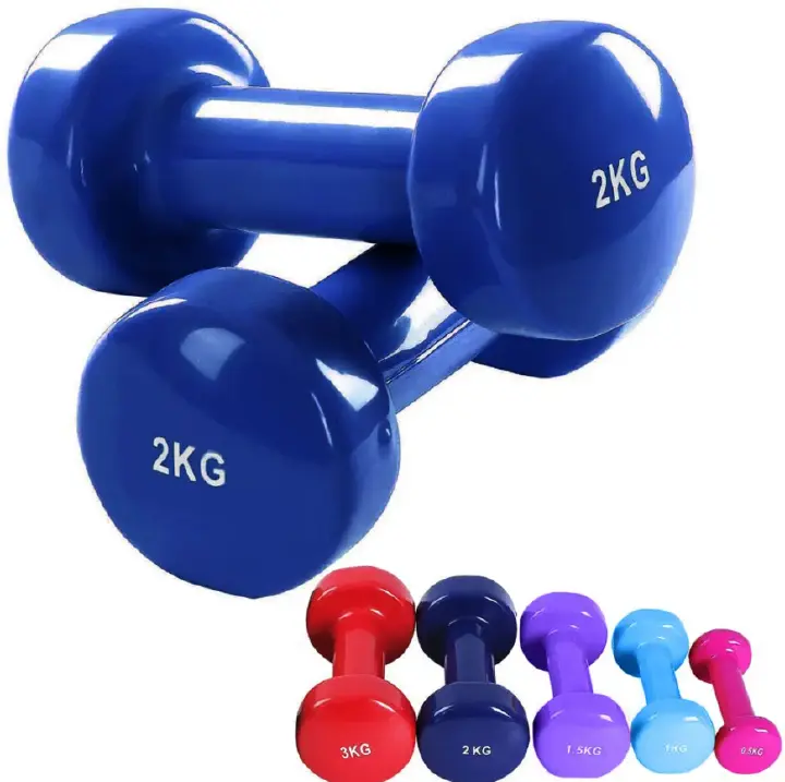 Gym Fitness Training Exercise Vinyl Coated Dipping Dumbbell ONE PIECE. AEROBICS NEOPRENE COATED BONE DUMBELL ONE PIECE -Perfect For Home/oOfice/Gym Workout -RANDOM. For Set Buy Two