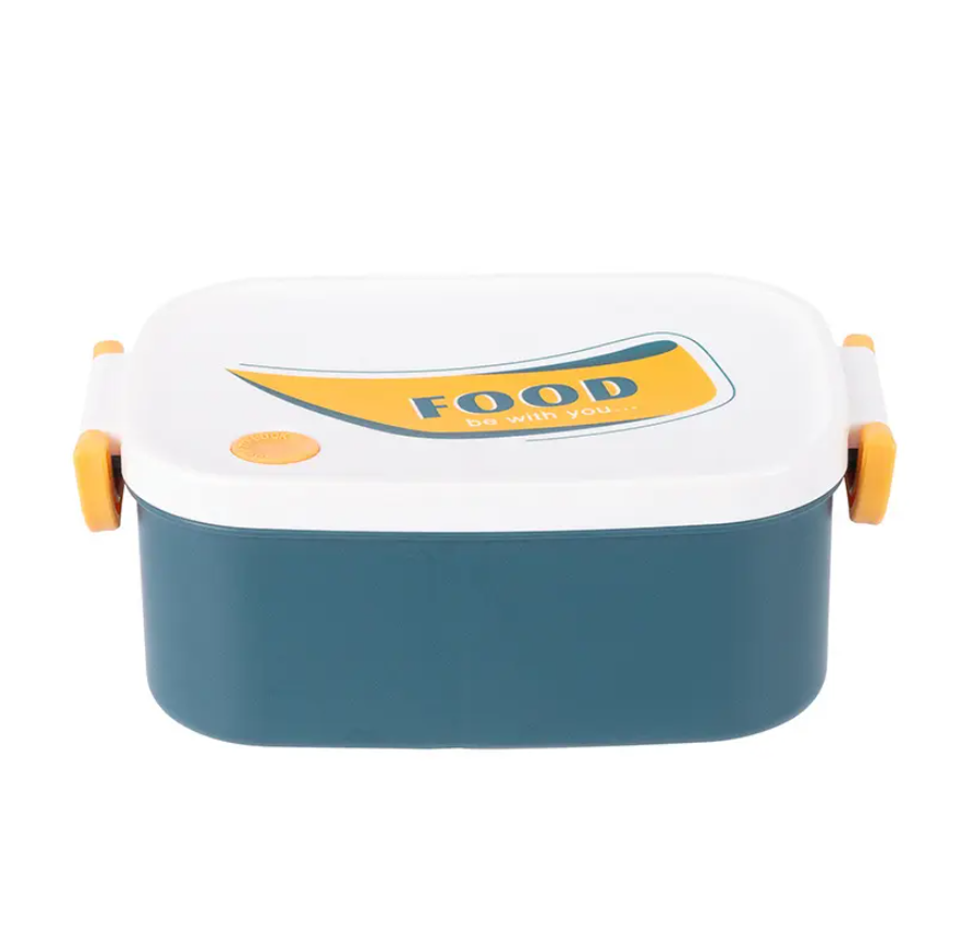 Plastic Lunch Box Cute Bento Box Food Container Perfect for Kids & Adults Microwave Safe 3 Compartments