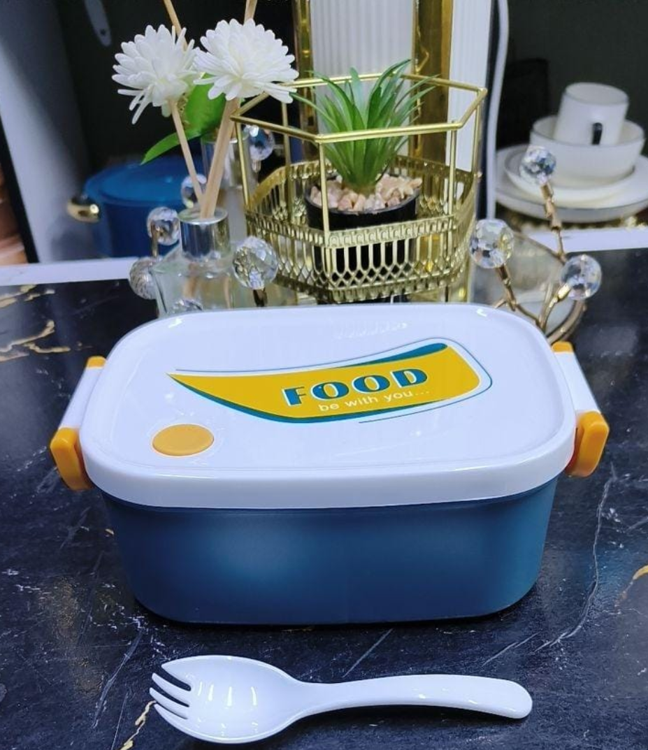 Plastic Lunch Box Cute Bento Box Food Container Perfect for Kids & Adults Microwave Safe 3 Compartments