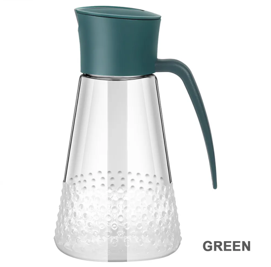 Kitchen Auto Flip Olive Oil Dispenser Bottle with Drip-Proof Spout and Non-slip Handle.  Glass Oil Dispenser Bottle – Non-Drip Autoflip Cooking Jar with Scale & Non-Slip Handle for Kitchen Use