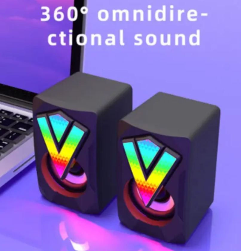 Small Laptop Outdoor Boombox Wire Extra Bass Metal Mini Gaming Portable Studio Monitor Speakers Desktop Speakers