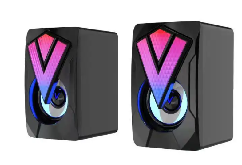 Small Laptop Outdoor Boombox Wire Extra Bass Metal Mini Gaming Portable Studio Monitor Speakers Desktop Speakers