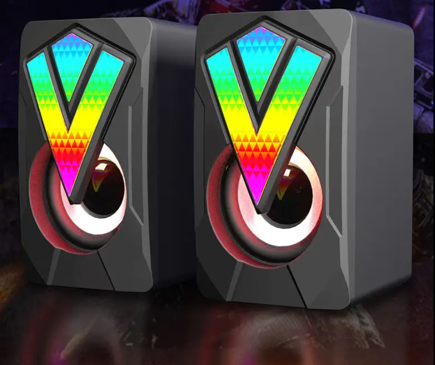 Small Laptop Outdoor Boombox Wire Extra Bass Metal Mini Gaming Portable Studio Monitor Speakers Desktop Speakers