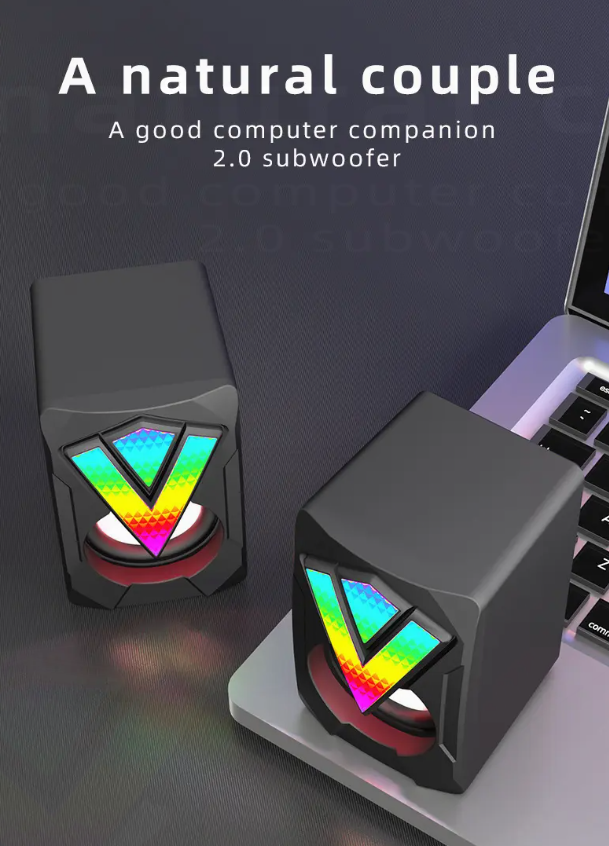 Small Laptop Outdoor Boombox Wire Extra Bass Metal Mini Gaming Portable Studio Monitor Speakers Desktop Speakers