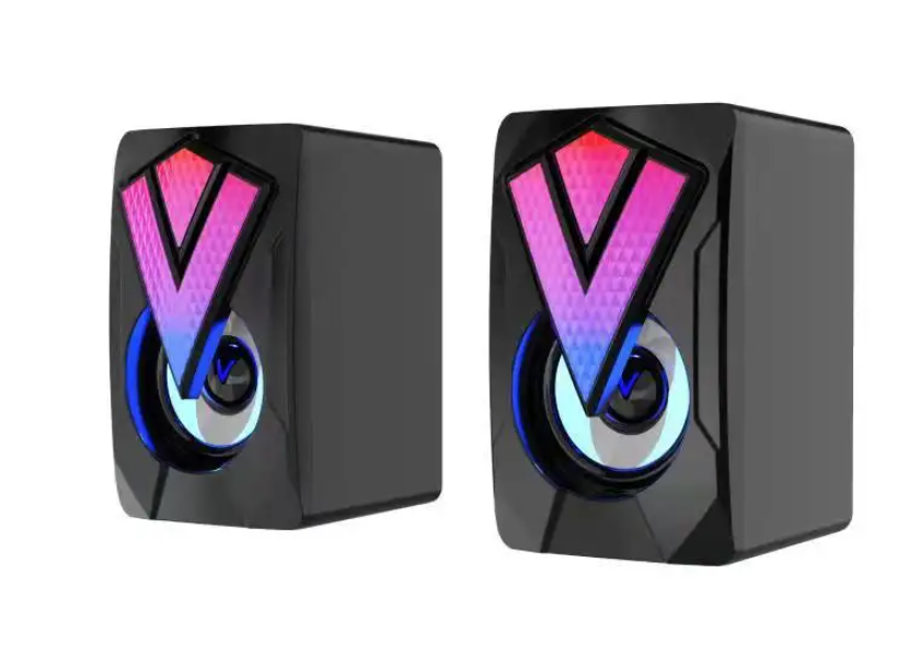 Small Laptop Outdoor Boombox Wire Extra Bass Metal Mini Gaming Portable Studio Monitor Speakers Desktop Speakers