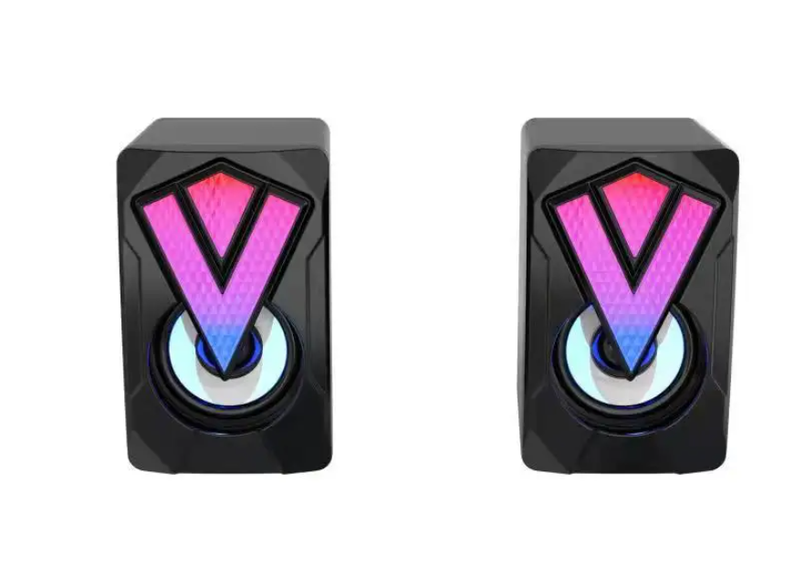 Small Laptop Outdoor Boombox Wire Extra Bass Metal Mini Gaming Portable Studio Monitor Speakers Desktop Speakers
