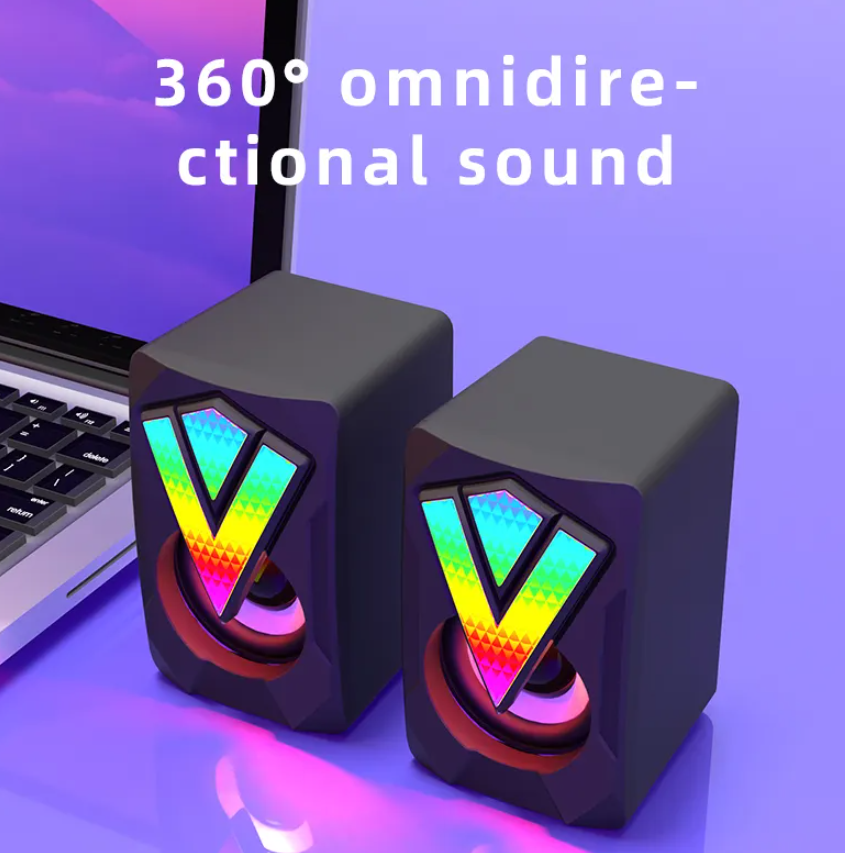 Small Laptop Outdoor Boombox Wire Extra Bass Metal Mini Gaming Portable Studio Monitor Speakers Desktop Speakers