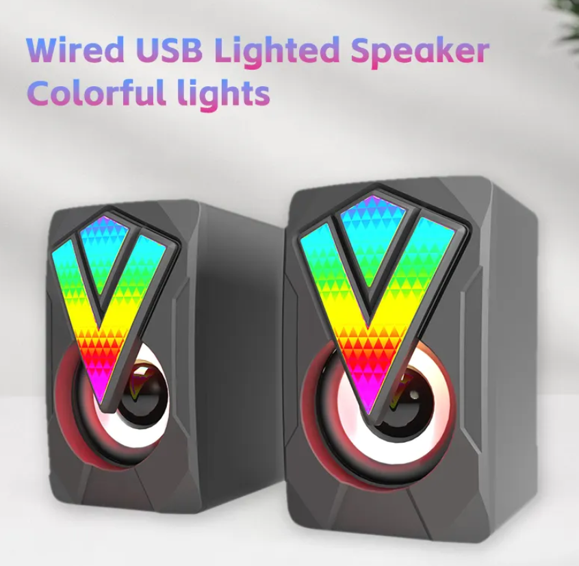 Small Laptop Outdoor Boombox Wire Extra Bass Metal Mini Gaming Portable Studio Monitor Speakers Desktop Speakers