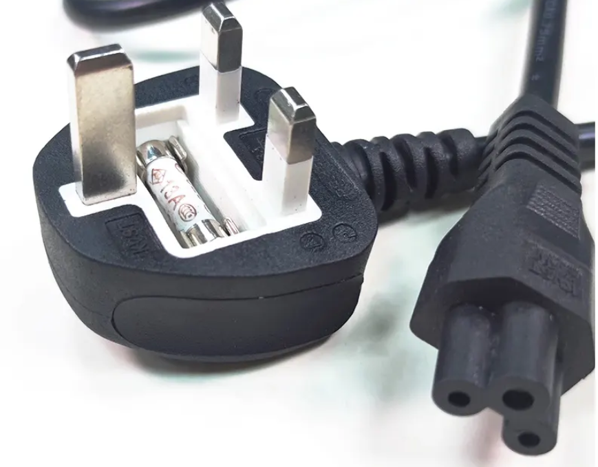 Generic Fused 3 Pin Flower Power Cable/Cord For Laptop Adapter Charger. Laptop Power Cable UK Power Cord 3 Pin Plug British Power Extension Cord
