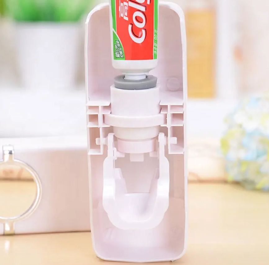 Toothbrush Holder Self-motion Automatic Toothpaste Dispenser Toothpaste Squeezer Toothbrush Holder Toothpaste Storage Wall Mount Bathroom Accessories