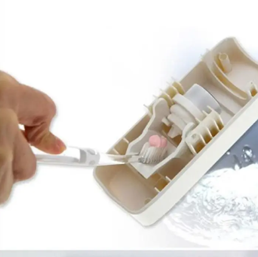 Toothbrush Holder Self-motion Automatic Toothpaste Dispenser Toothpaste Squeezer Toothbrush Holder Toothpaste Storage Wall Mount Bathroom Accessories