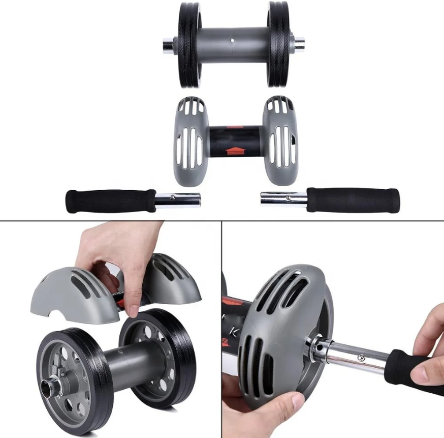 Abs Roller Power Stretch AB Wheel Powerstretch Roller Its Strong Rubber Double Wheel For Stability When Exercising Firm and Tones Abs. Strengthens Whole Body Power Stretch Roller Abs Roller