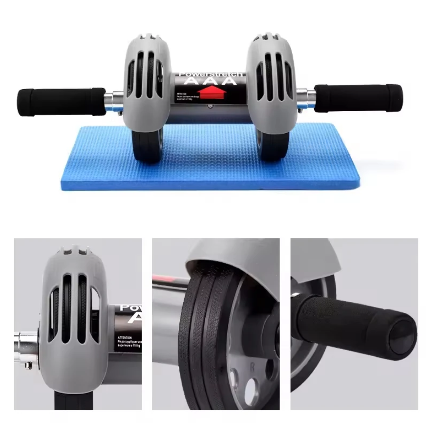 Abs Roller Power Stretch AB Wheel Powerstretch Roller Its Strong Rubber Double Wheel For Stability When Exercising Firm and Tones Abs. Strengthens Whole Body Power Stretch Roller Abs Roller