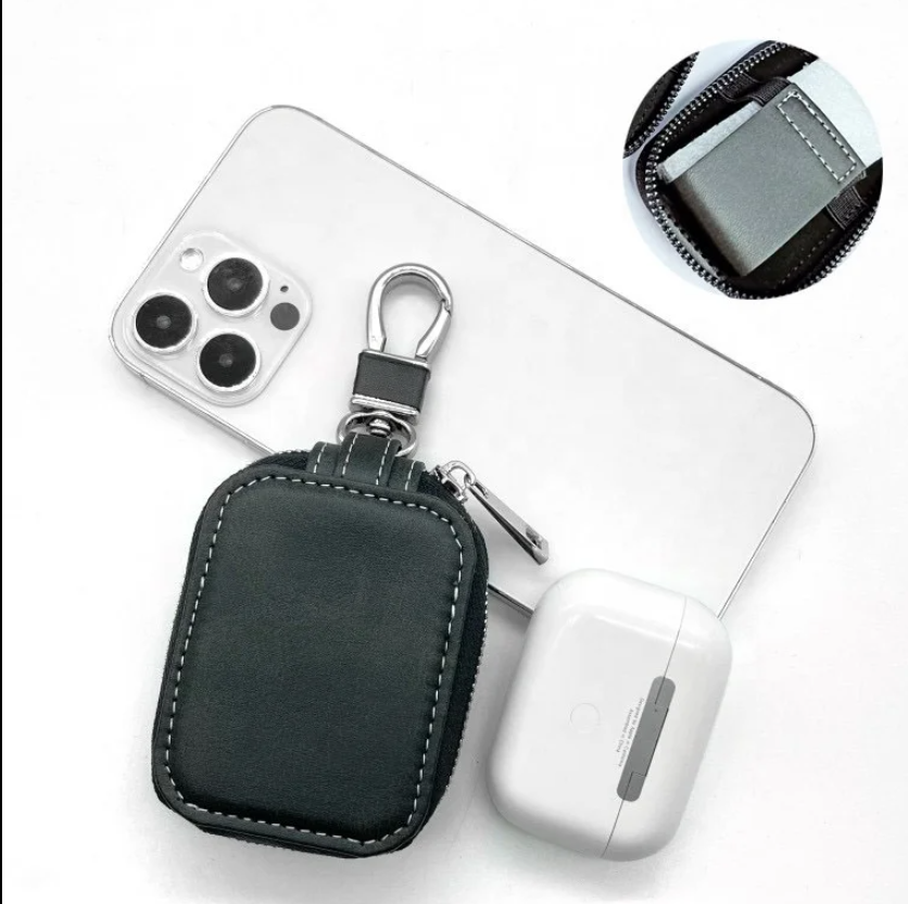 Leather case Bag for Airpods Pro Earphone Case Iphone Wireless BT Headphone Protective Cover for Universal Earphone case