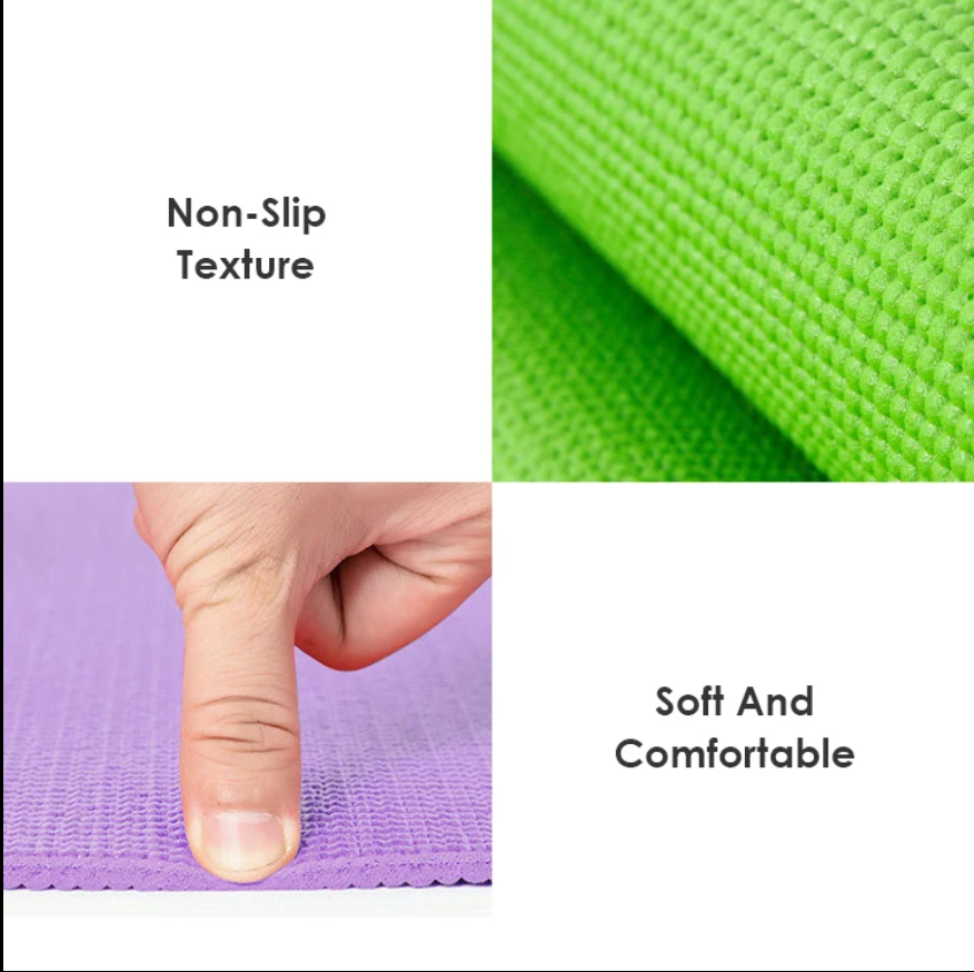 Workout Exercise Fitness Pilates Yoga Mat 6mm, 8mm Adnd 10mm- RANDOM COLOR