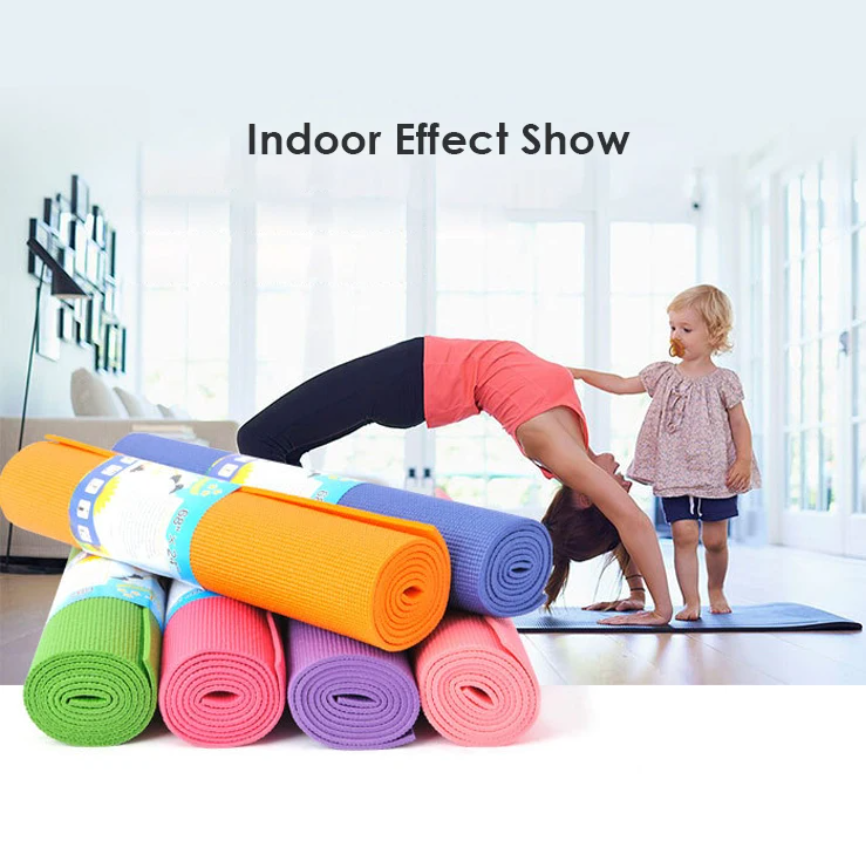 Workout Exercise Fitness Pilates Yoga Mat 6mm, 8mm Adnd 10mm- RANDOM COLOR