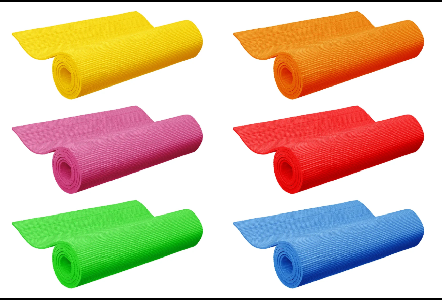 Workout Exercise Fitness Pilates Yoga Mat 6mm, 8mm Adnd 10mm- RANDOM COLOR