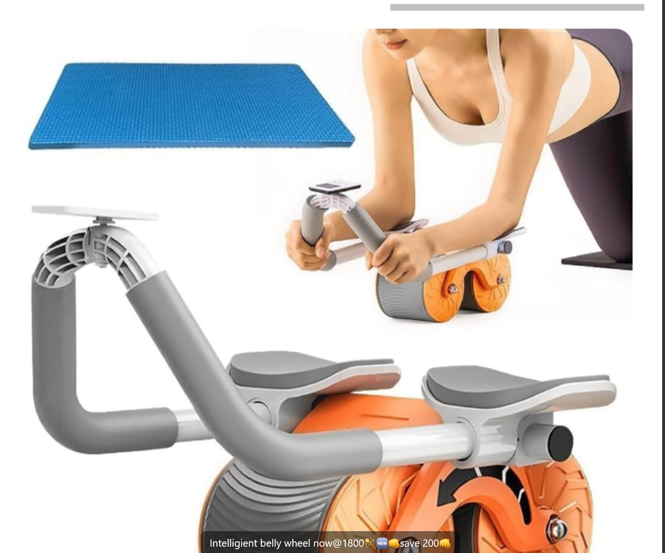 Anti-slip Abdominal Roller Ab Wheel Fitness Home Gym Workout Equipment Plastic Wheels Exercise Sliders Muscle Trainer Intelligent belly wheel