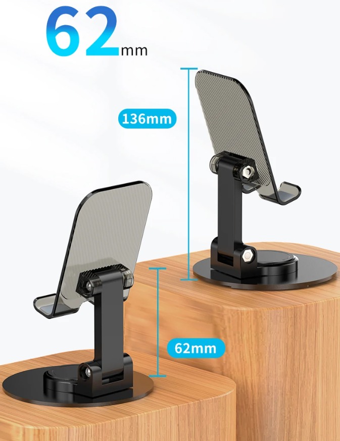 Punex  Adjustable  360 degrees Rotating Desktop Cell Phone Stand for Live Streaming Recording Desk Table Phone Holder Stand Mount