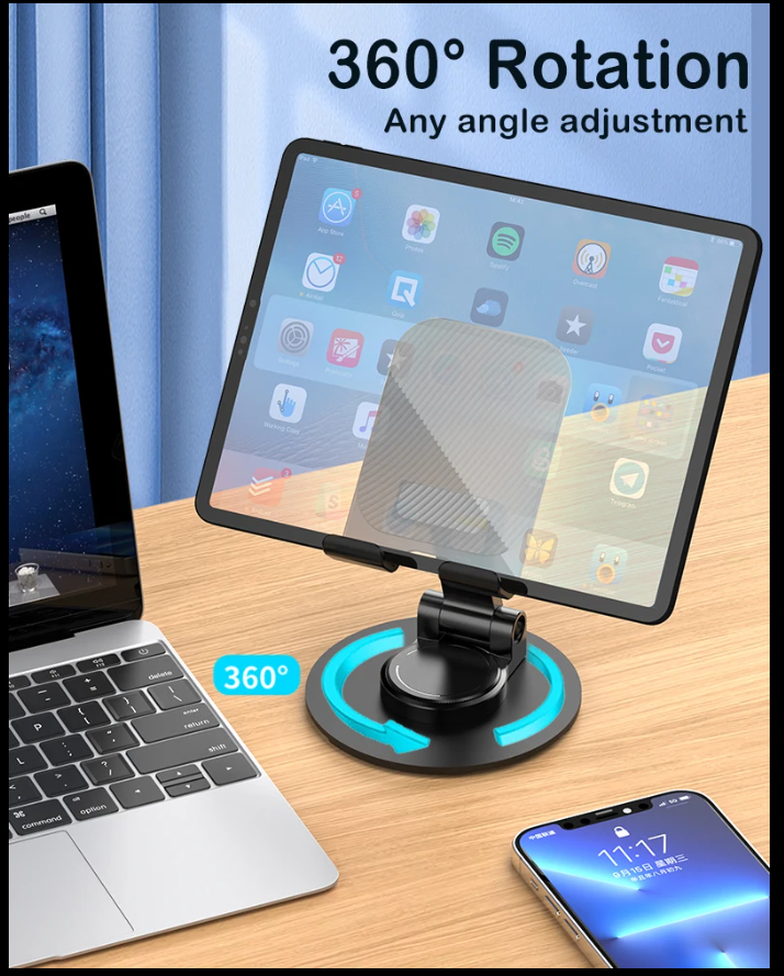 Punex  Adjustable  360 degrees Rotating Desktop Cell Phone Stand for Live Streaming Recording Desk Table Phone Holder Stand Mount