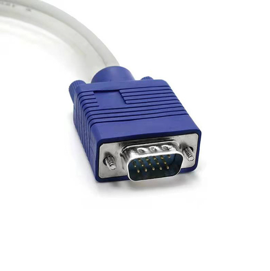 VGA 2way 0.3M VGA Splitter Cable 15Pin 1 PC to 2 Monitor VGA Monitor Adapter Cable