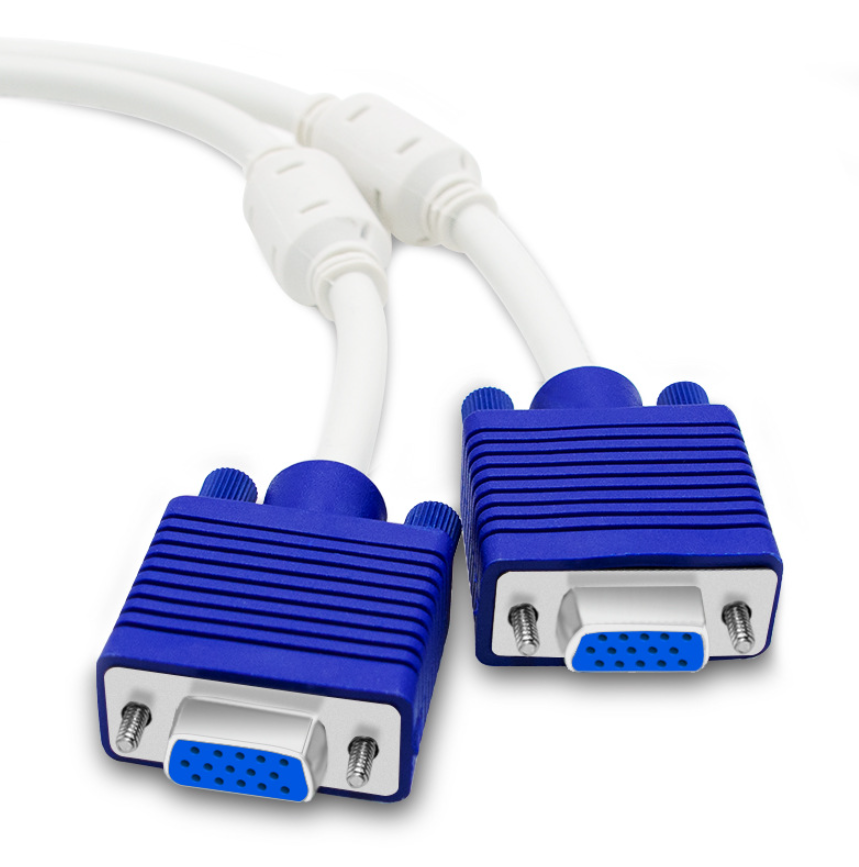 VGA 2way 0.3M VGA Splitter Cable 15Pin 1 PC to 2 Monitor VGA Monitor Adapter Cable