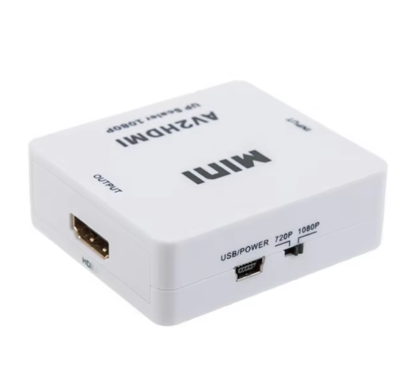 HDMI AV Scaler Adapter HD Video Converter Box HDMI to RCA AV/CVSB L/R Video 1080P Audio Converter. Mini AV to VGA Converter Jack Audio AV2VGA HD Video RCA PC Data to TV Adapter
