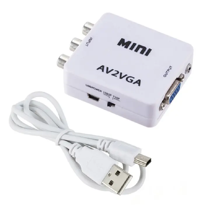HDMI AV Scaler Adapter HD Video Converter Box HDMI to RCA AV/CVSB L/R Video 1080P Audio Converter. Mini AV to VGA Converter Jack Audio AV2VGA HD Video RCA PC Data to TV Adapter
