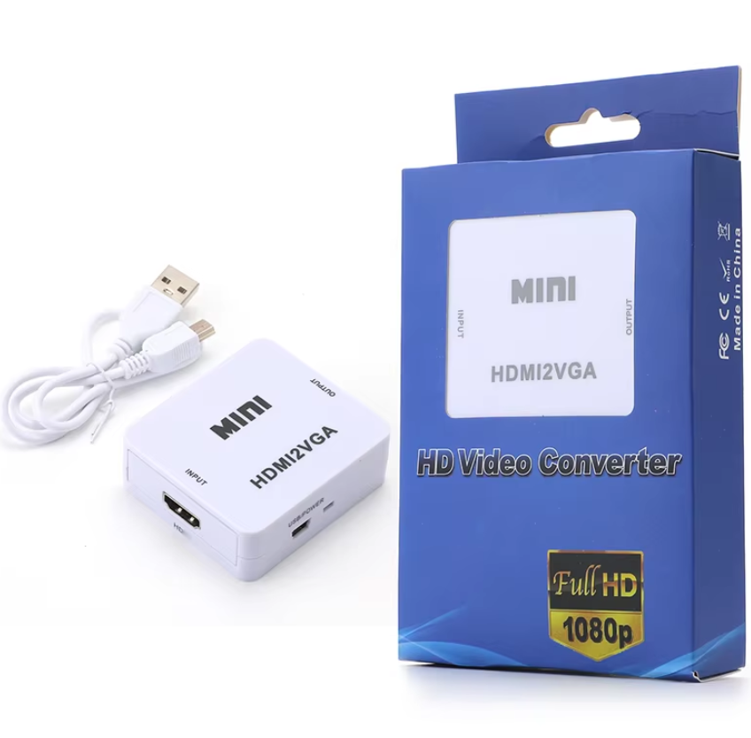 HDMI AV Scaler Adapter HD Video Converter Box HDMI to RCA AV/CVSB L/R Video 1080P Audio Converter. Mini AV to VGA Converter Jack Audio AV2VGA HD Video RCA PC Data to TV Adapter