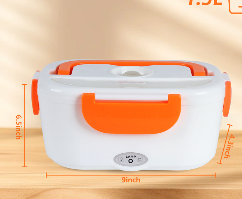 Hot Fresh Portable Electric Heating Lunch Box Food-Grade Food Container Food Warmer  Buckles Dinnerware.Electric Heated Lunch Box Food Warmer With Partitions kitchen