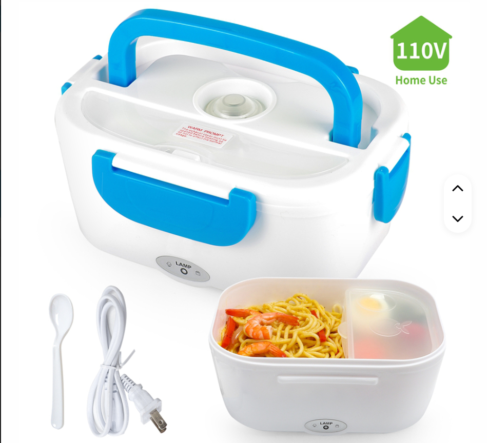 Hot Fresh Portable Electric Heating Lunch Box Food-Grade Food Container Food Warmer  Buckles Dinnerware.Electric Heated Lunch Box Food Warmer With Partitions kitchen