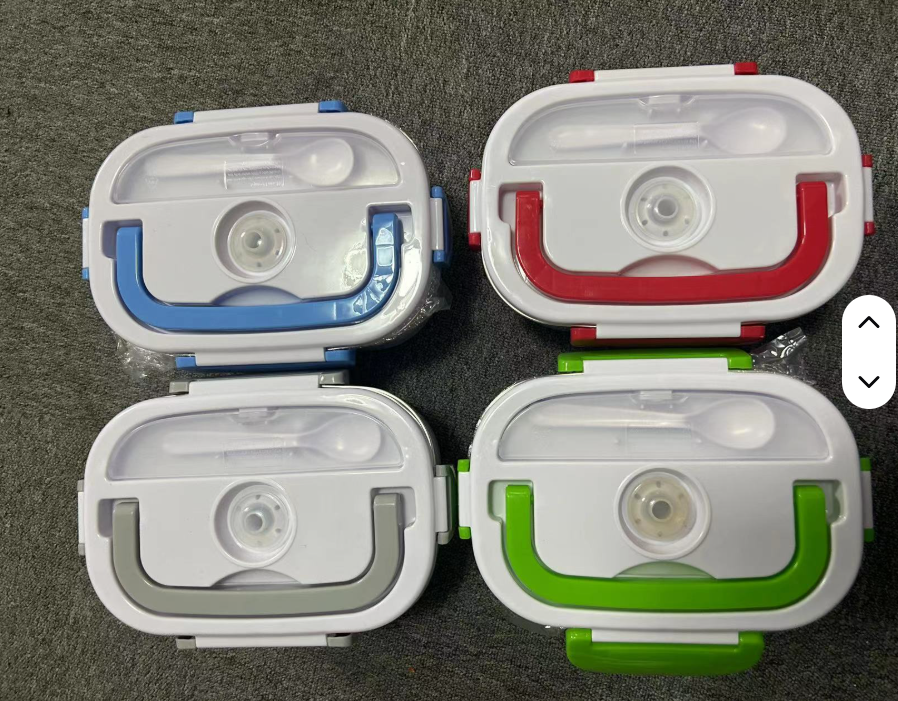 Hot Fresh Portable Electric Heating Lunch Box Food-Grade Food Container Food Warmer  Buckles Dinnerware.Electric Heated Lunch Box Food Warmer With Partitions kitchen