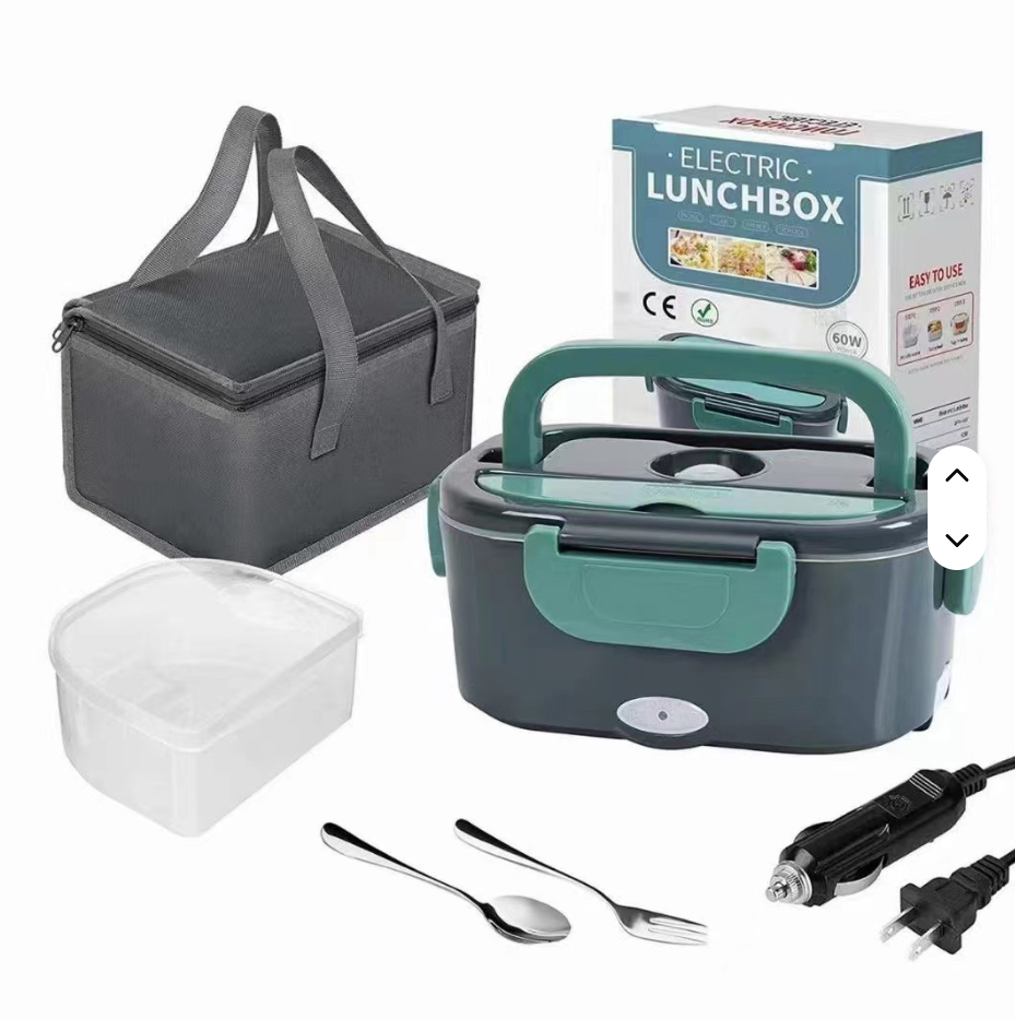 Hot Fresh Portable Electric Heating Lunch Box Food-Grade Food Container Food Warmer  Buckles Dinnerware.Electric Heated Lunch Box Food Warmer With Partitions kitchen