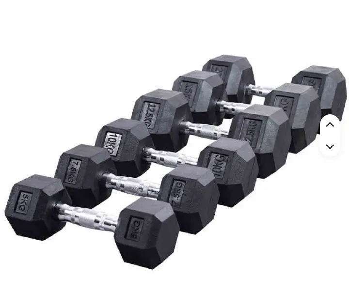 High Quality Hexagonal Rubber Coated 5lb/2.5KG Increasing Gym Fitness Equipment Dumbells Hex Dumbbell Set- 5KG ONLY. Just ONE PIECE- TO BUY A SET PAY FOR TWO