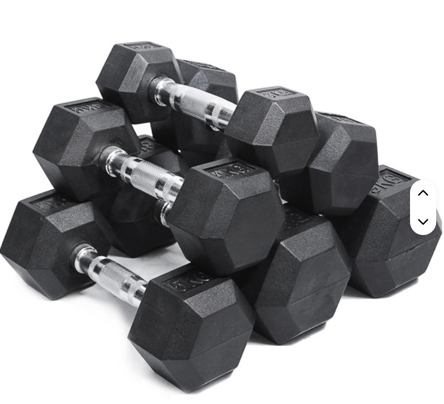 High Quality Hexagonal Rubber Coated 5lb/2.5KG Increasing Gym Fitness Equipment Dumbells Hex Dumbbell Set- 5KG ONLY. Just ONE PIECE- TO BUY A SET PAY FOR TWO