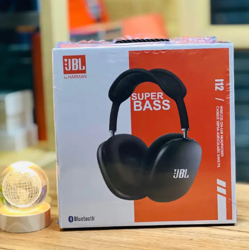 JBL i12 Wireless Headset – Super Bass Wireless Bluetooth Headphones With Microphone and Noise Cancellation Gaming Headset Stereo HiFi Earphones-