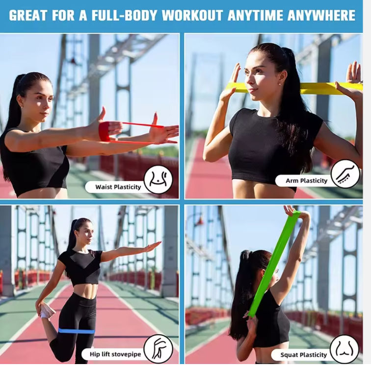 5 Sets Deep Fitness Natural Latex Elastic Fitness Bands High Quality Loop Resistance Bands Pull up Assist Power Strength Training.