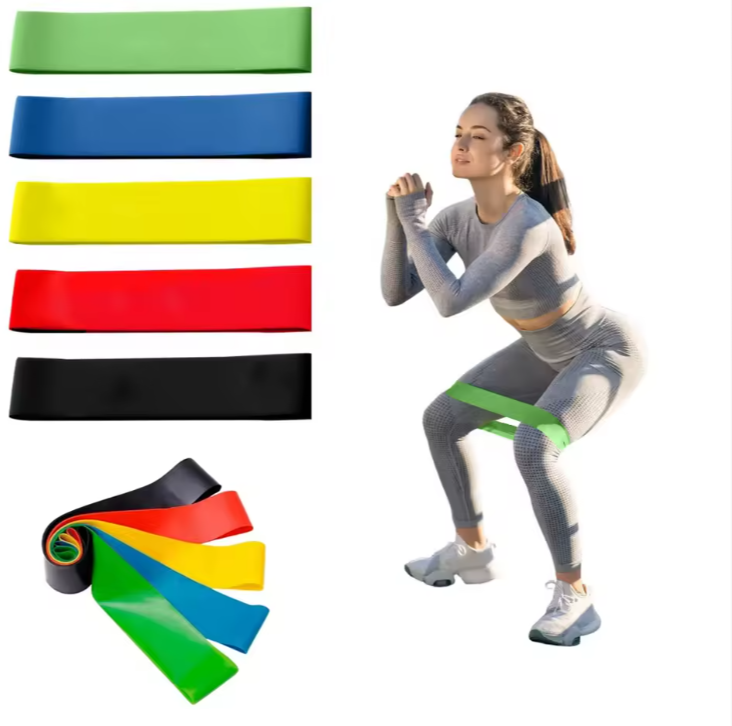 5 Sets Deep Fitness Natural Latex Elastic Fitness Bands High Quality Loop Resistance Bands Pull up Assist Power Strength Training.