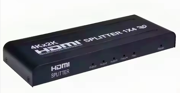 4K HDMI Splitter 1 in 4 Out | Simultaneous Display on 4 Screens | Supports 4K@30Hz & 1080p | For TV, Monitor, Projector & Laptop | No Power Adapter Needed | Plug & Play