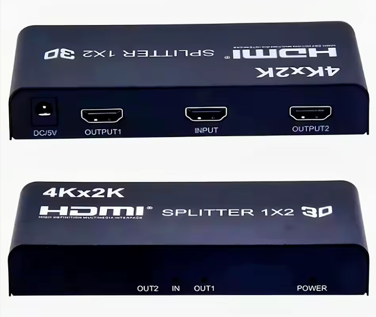 4K HDMI Splitter 1 in 4 Out | Simultaneous Display on 4 Screens | Supports 4K@30Hz & 1080p | For TV, Monitor, Projector & Laptop | No Power Adapter Needed | Plug & Play