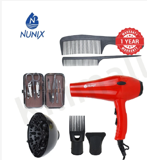 Nunix HD-01C  Professional Home and Salon Hair Dryer Blow Dry Machine, 2200W Blow Dry Hair Dryer Professional Blowers Blow Dryer Low Noise Hot And Cold Wind Styling Tools