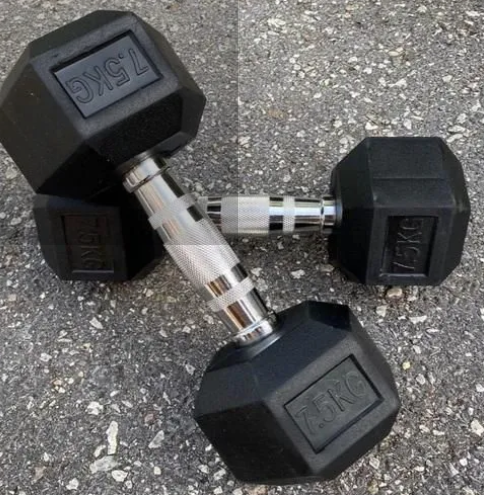 High Quality Hexagonal Rubber Coated 5lb/2.5KG Increasing Gym Fitness Equipment Dumbells Hex Dumbbell Set- 5KG ONLY. Just ONE PIECE- TO BUY A SET PAY FOR TWO