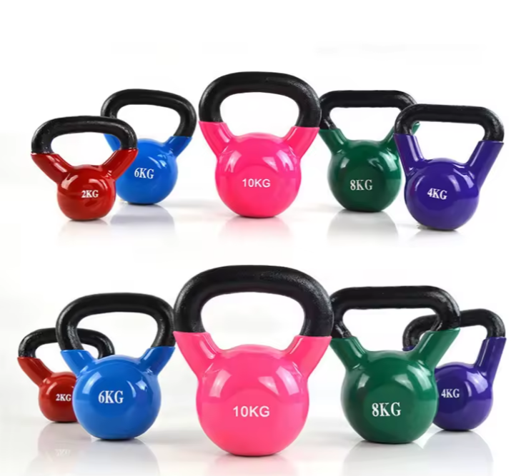 Cast Iron Kettlebell – Dipped Vinyl Coating | Home Gym & Competition Free Weight | 2kg to 20kg | Men & Women