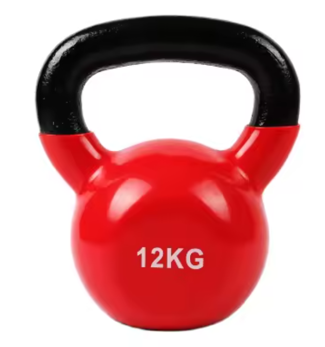 Cast Iron Kettlebell – Dipped Vinyl Coating | Home Gym & Competition Free Weight | 2kg to 20kg | Men & Women