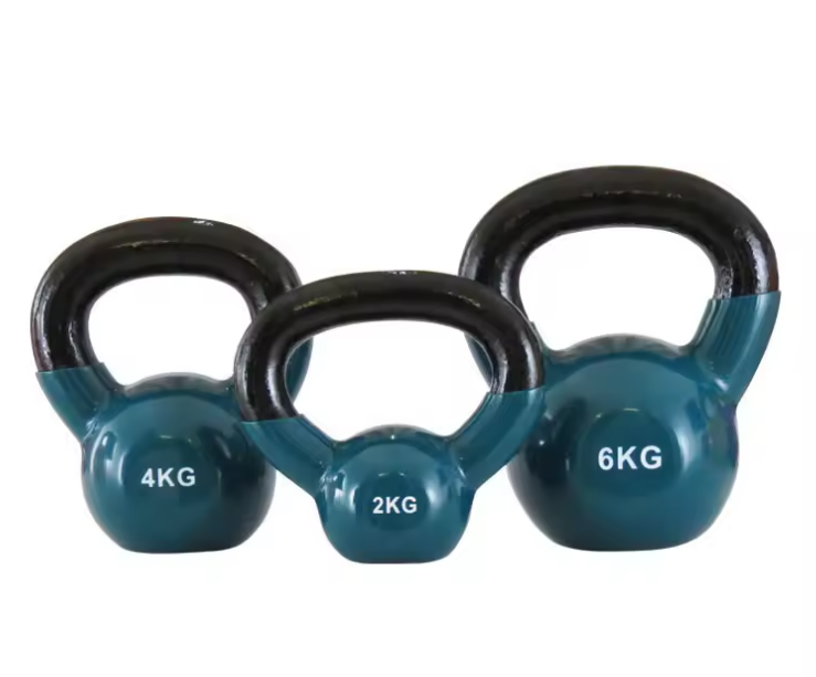 Cast Iron Kettlebell – Dipped Vinyl Coating | Home Gym & Competition Free Weight | 2kg to 20kg | Men & Women